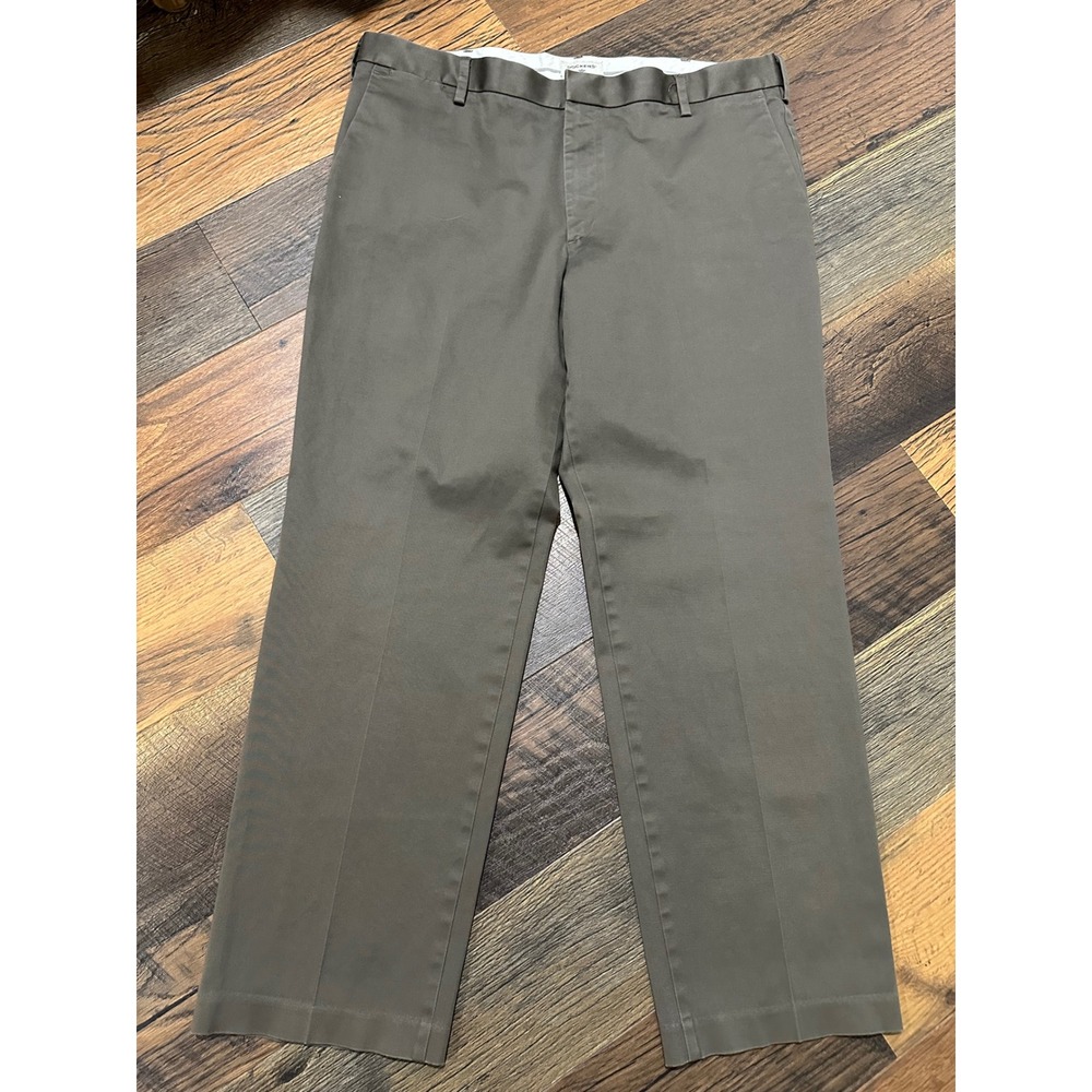 Dockers Mens Straight Fit Chino Pants Olive Taupe 40x32 Stretch Cotton Trousers